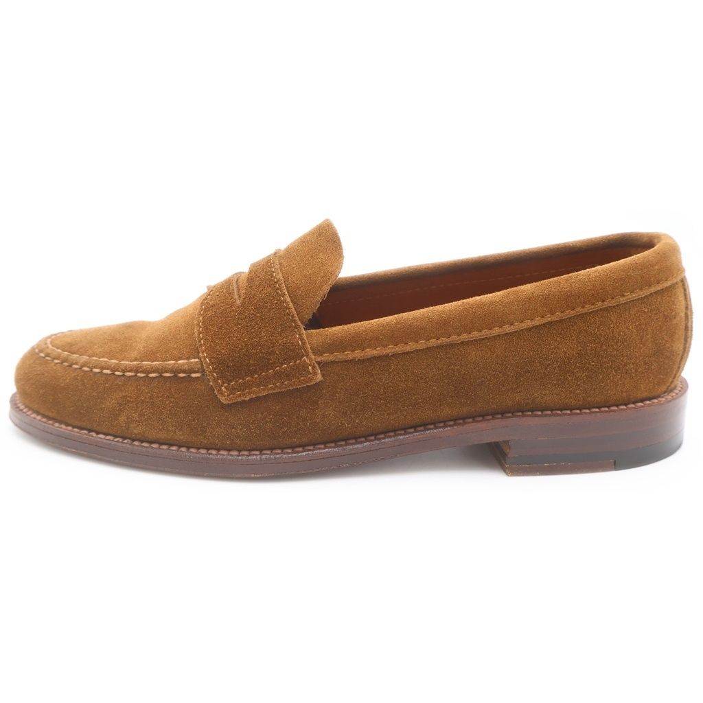 Alden (オールデン) スエード ペニー コインローファー ブラウン-売れ 