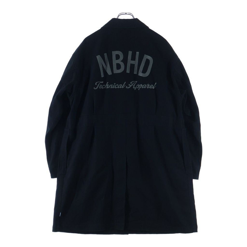 NEIGHBORHOOD (ネイバーフッド) 26SS MECHANIC COAT 背面ロゴ メカニック ロングコート ブラック 261SPNH-JKM04