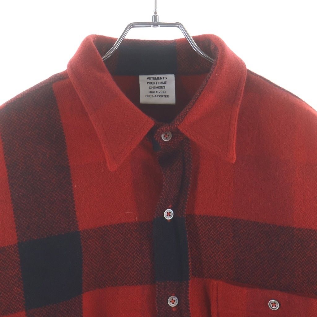 VETEMENTS (ヴェトモン) 19SS Fringe Wool Western Shirt フリンジ 