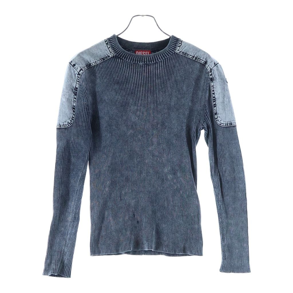 DIESEL (ディーゼル) 25SS K-MARTIN ケーマーティン コットンリブニット 長袖セーター グレー A16867