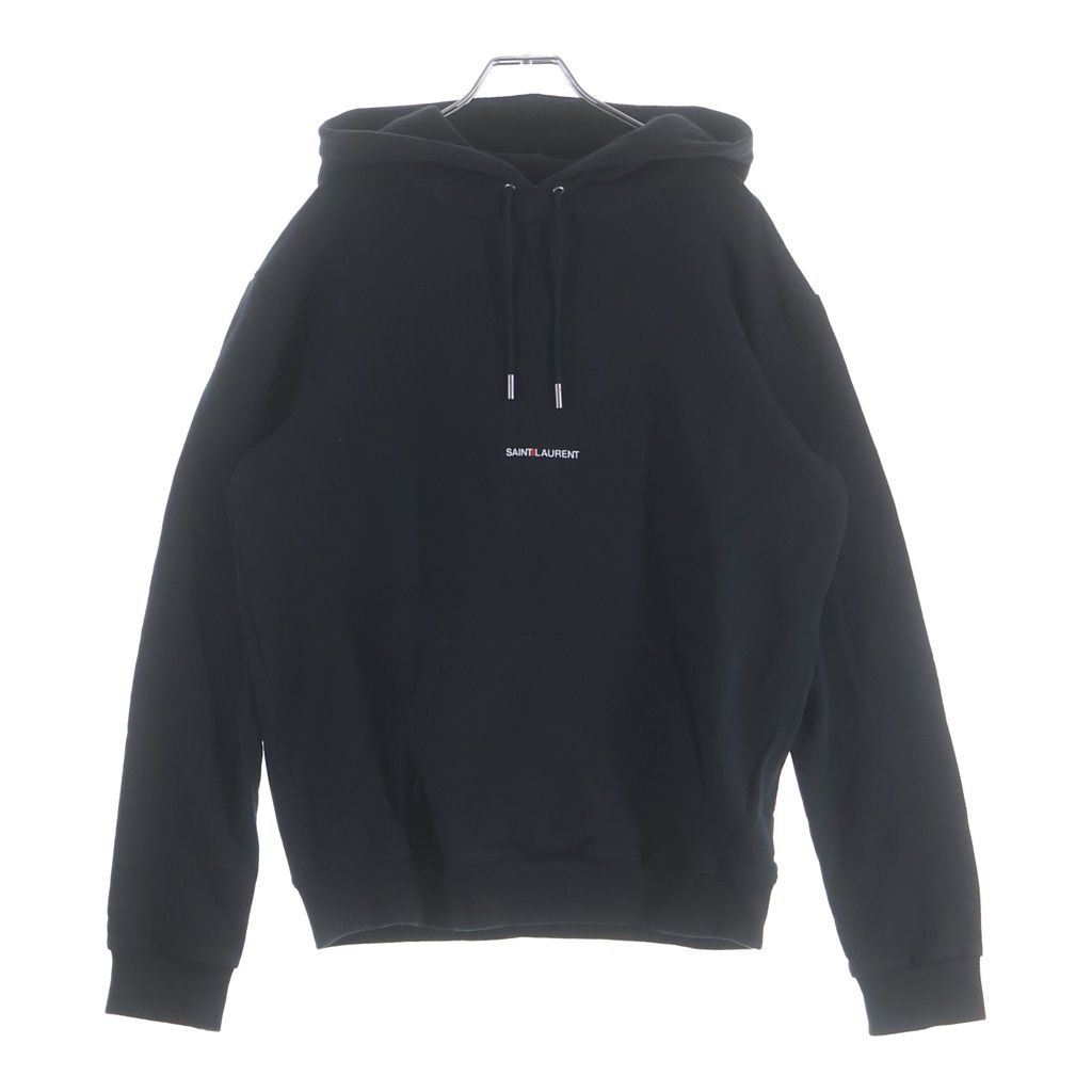 SAINT LAURENT PARIS (サンローランパリ) 17SS 刺繍ロゴ スウェットプルオーバーパーカー ブラック 464581 YB1EO