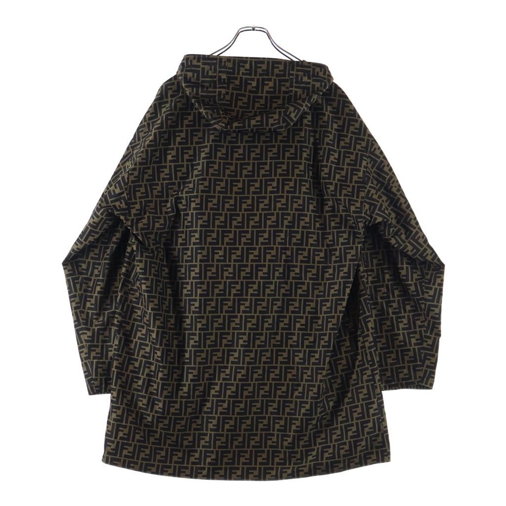 FENDI (フェンディ) ズッカ柄 ジャケット フード付きブルゾン ブラック