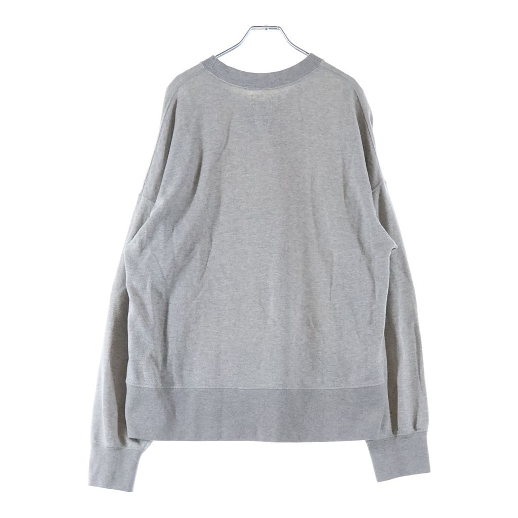 VISVIM ヴィスヴィム 23AW COURT SWEAT L/S C/WS カシミヤ混 クルーネック コートスウェット トレーナー グレー VISVIM (ヴィスヴィム) 23AW COURT SWEAT L/S C/WS カシミヤ混 クルー