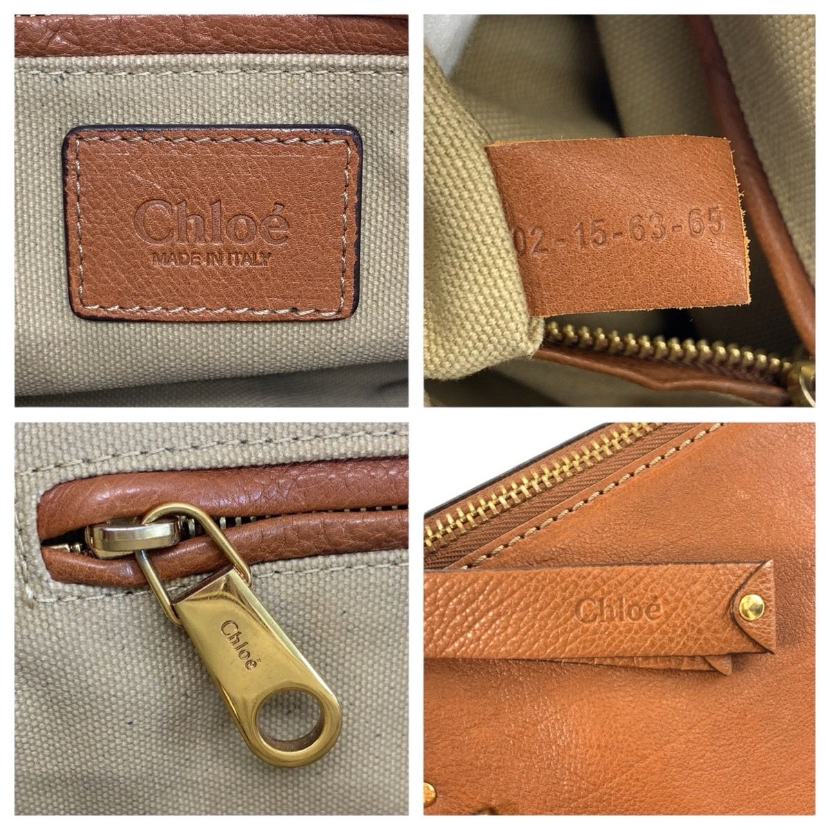 Chloe クロエ マーシー ブラウン ゴールド金具 レザー ハンドバッグ