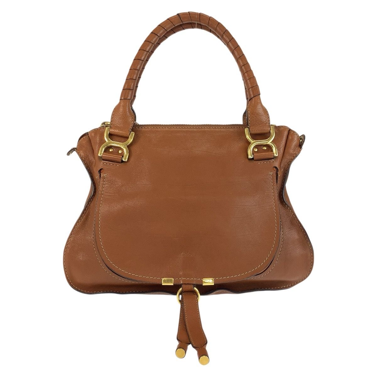 クロエマーシーハンドバッグレザー Chloe クロエ マーシー ブラウン ゴールド金具 レザー ハンドバッグ