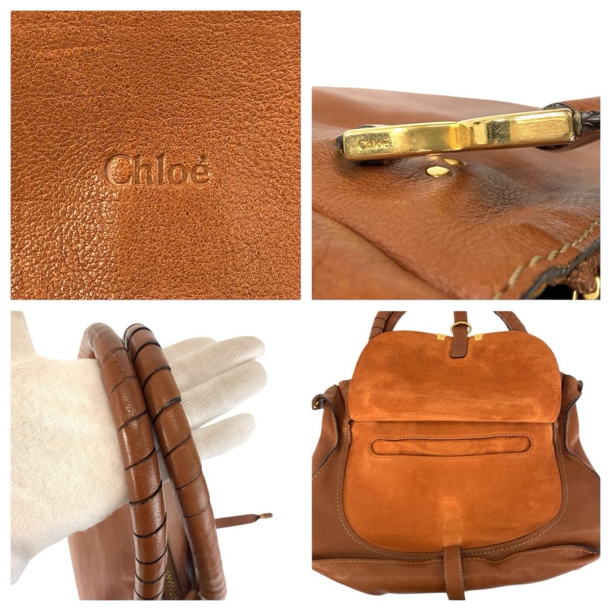 Chloe クロエ　ピクシー　ハンドバッグ　スウェードレザー　ゴールド金具 Chloe クロエピクシーハンドバッグスウェードレザーゴールド金具