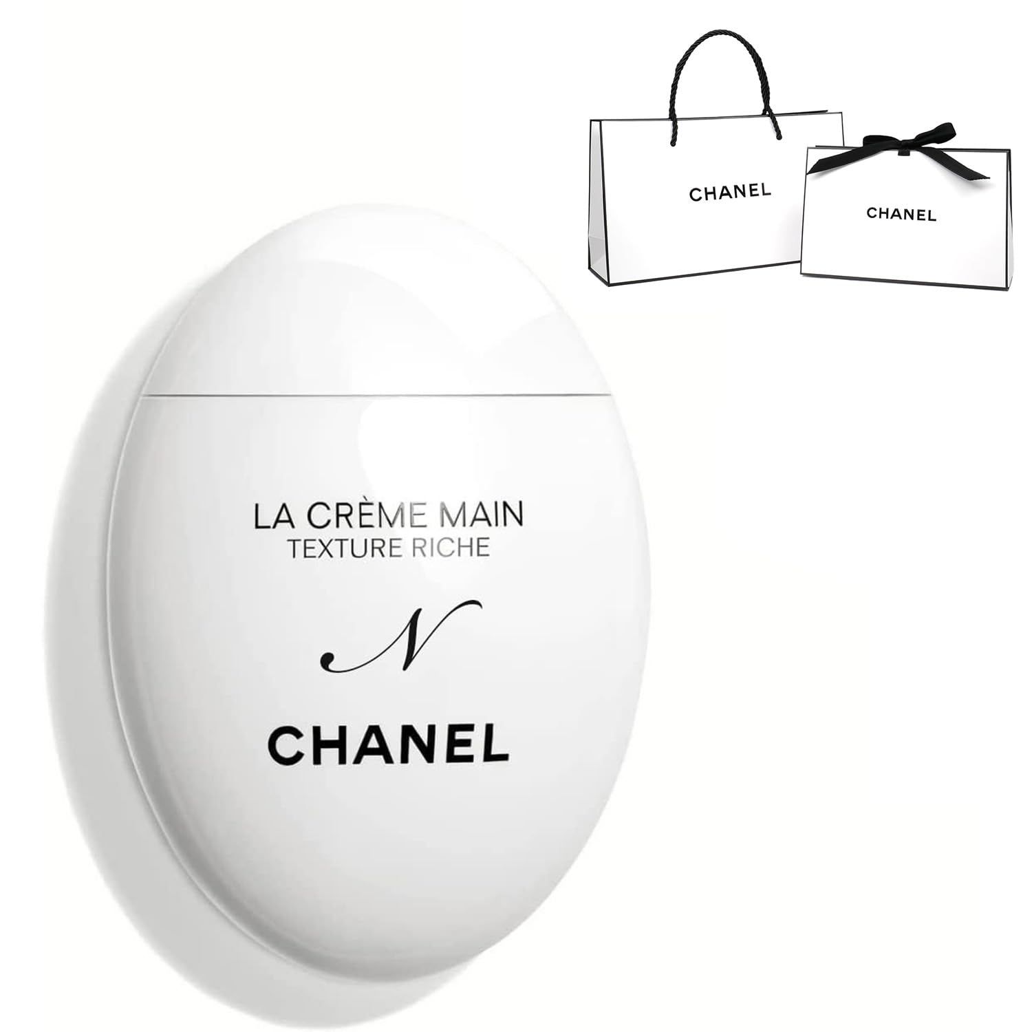 新品 [ショップバッグ付/イニシャル刻印済] CHANEL シャネル ハンドクリーム ギフト ギフトセット 女性 プレゼント イニシャル イニシャル刻印 ラ クレーム マン テクスチャー リッシュ コスメ ハンドケア 保湿 LA CREME MAIN リッチ