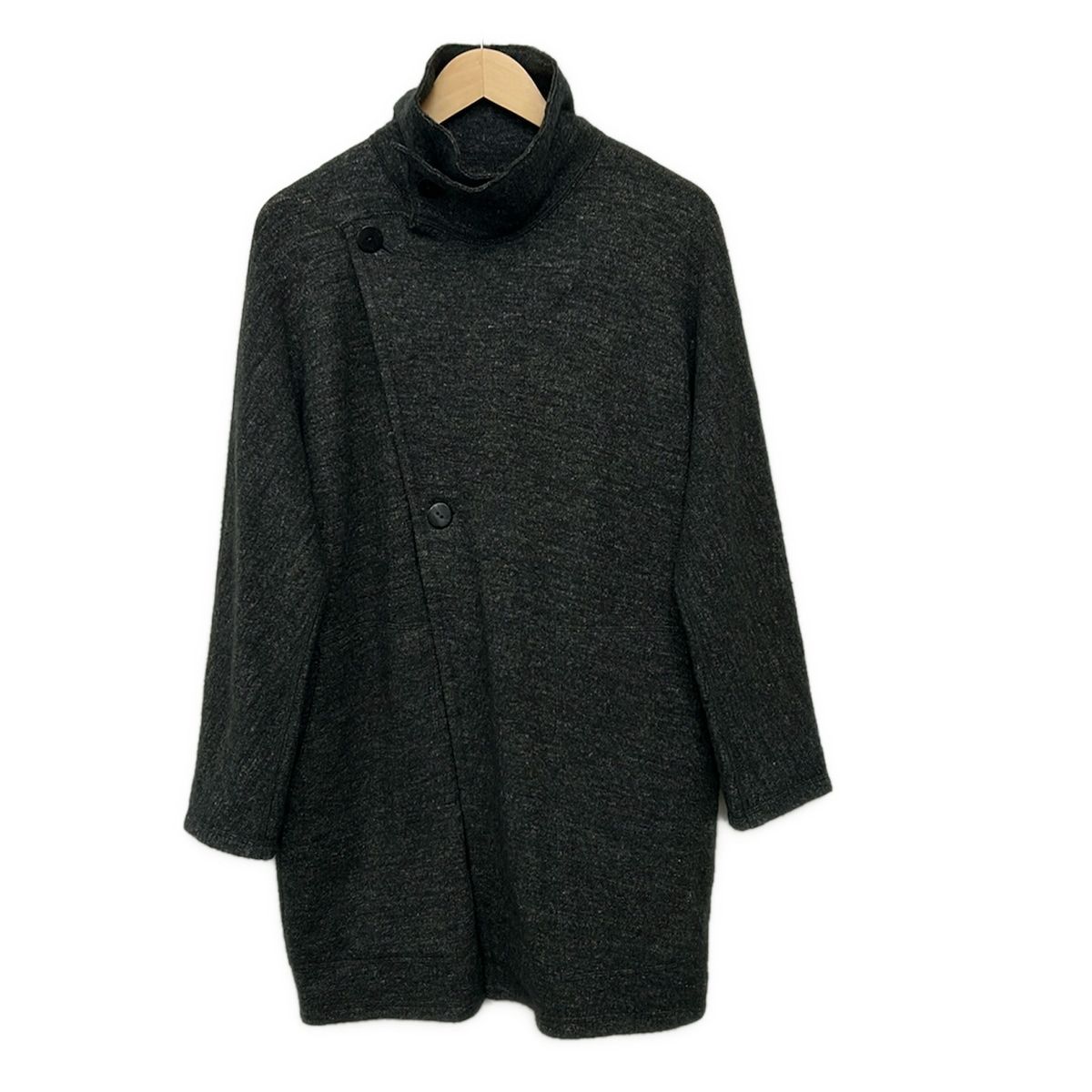 Babaghuri(ババグーリ) コート サイズM レディース美品 - ダークグレー 長袖/ニット/春/秋