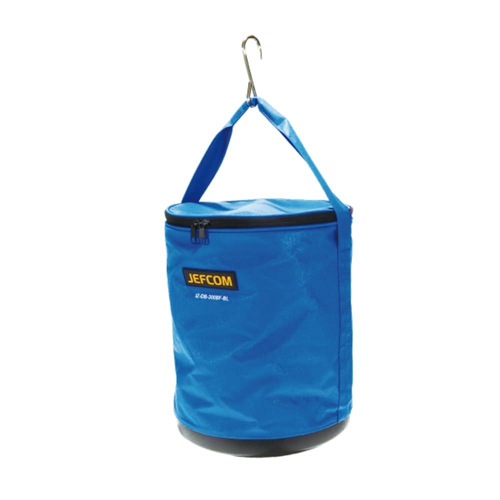 新品 ジェフコム 電工カルバケツ プラスチック底・フタ付 Φ300×370mm IZ-DB-300BF-BL