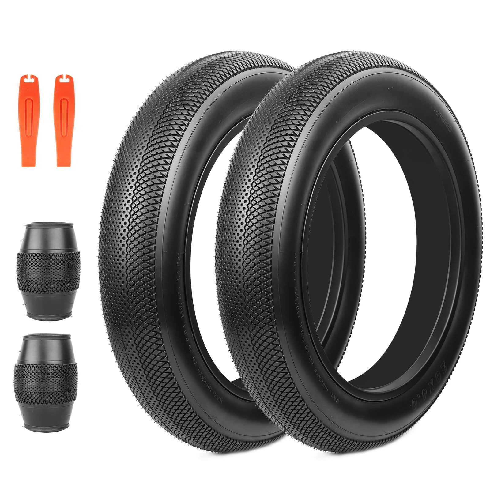 新品 Balinge E-Bike 20x4.0 ファットタイヤ 20 x 4 ファットタイヤ 2パック 高耐久 高性能 耐摩耗性 マウンテン スノーバイクタイヤ Eバイクタイヤ 20x4 20x4 タイヤ ブラック 2タイヤ