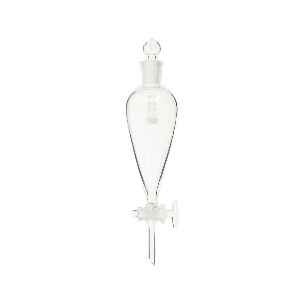新品 柴田科学 分液ロート スキーブ形 ガラスコック付 100mL 014230-100