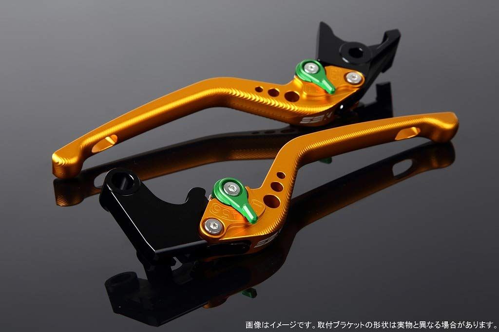 新品 SSK スピードラ アジャストレバーセット 3Dロング レバー本体カラー:マットゴールド アジャスターカラー:マットグリーン SUZUKI GSX-S125/GSX-R125 2017-2019
