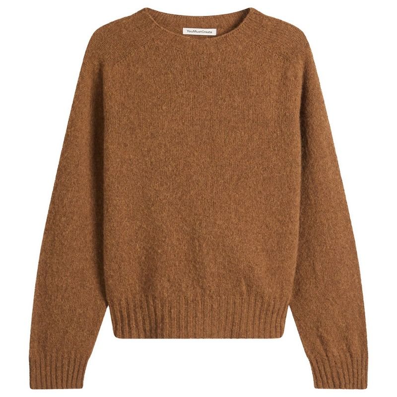 ワイエムシー レディース アウター ニット・セーター YMC Jets Crew Knit Jumper Brown ブラウン