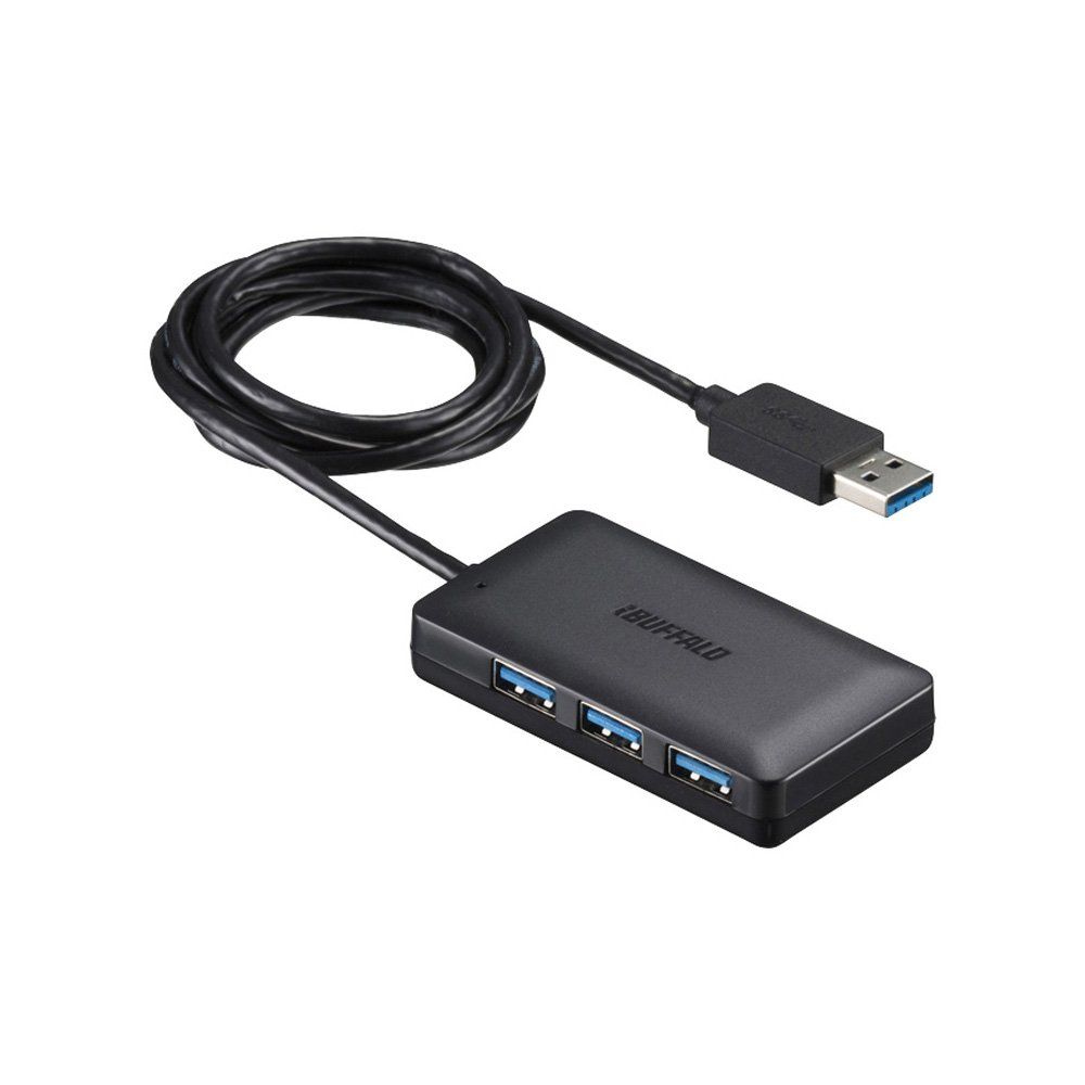 新品 iBUFFALO USB3.0ハブ 4ポートセルフパワータイプ マグネット付き ブラック BSH4A08U3BK