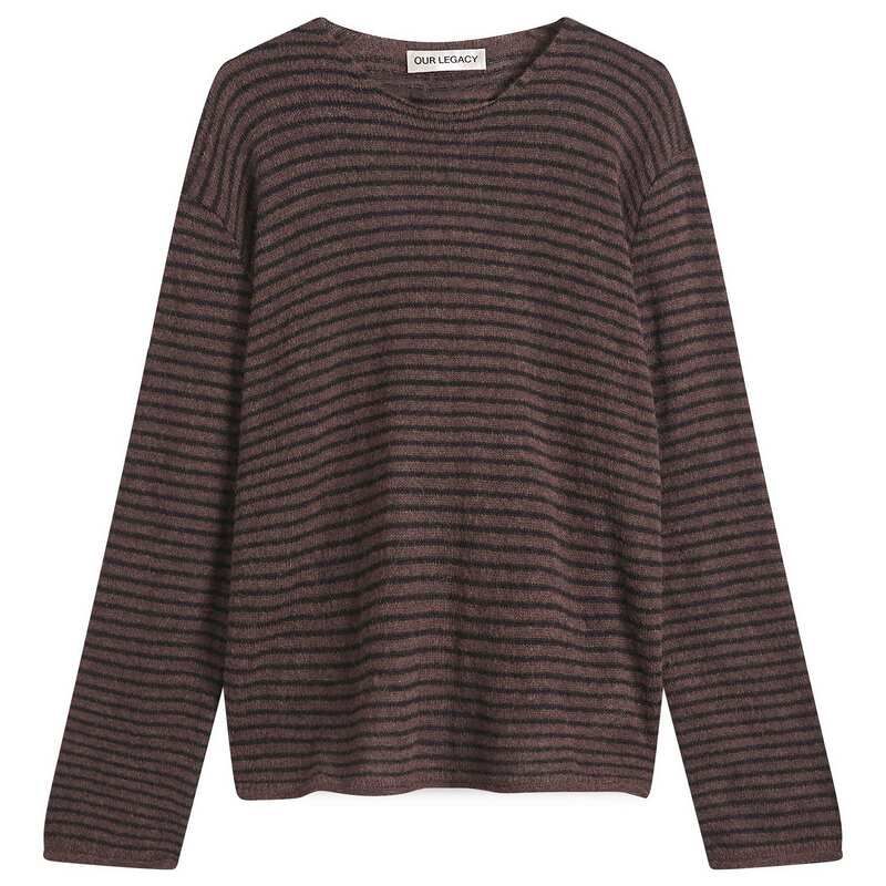 アワーレガシー メンズ アウター ニット・セーター Our Legacy Rigid Alpaca Jumper Dirt Stripe Fuzzy Alpaca ストライプ