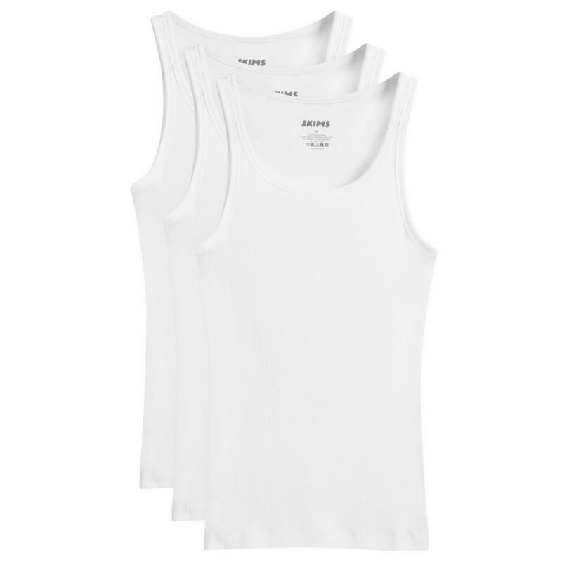 スキムズ メンズ トップス タンクトップ コットン SKIMS Cotton Rib Tank 3Pack Chalk チョーク