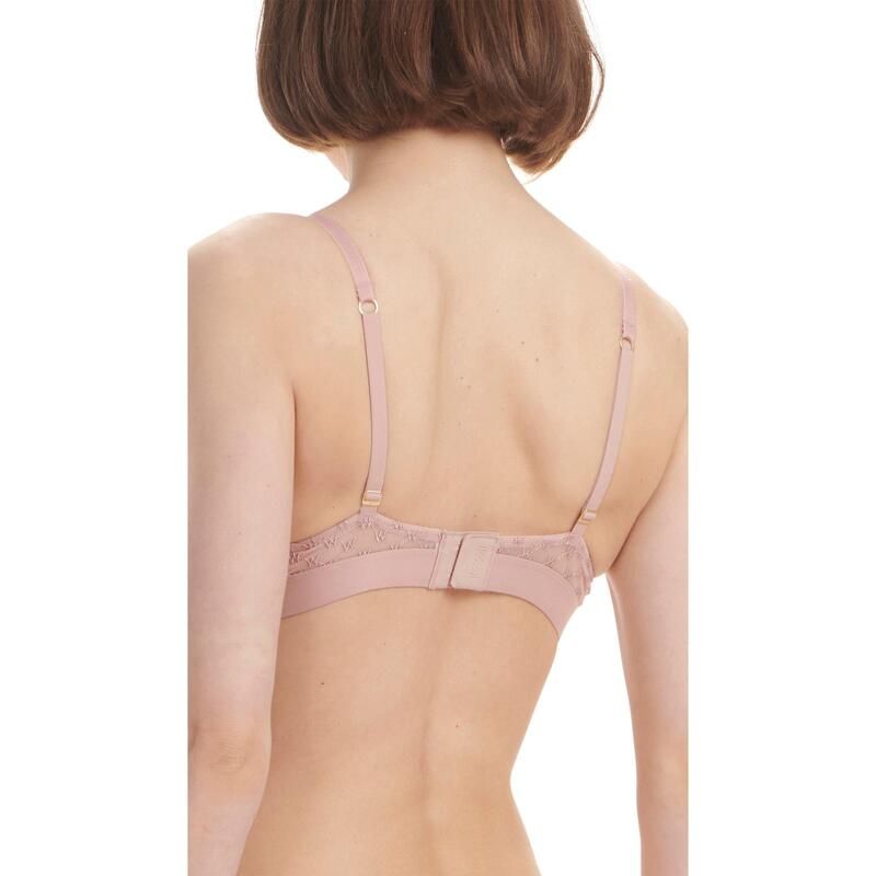 ウォルフォード レディース アンダーウェア ブラジャー シアー ロゴ Wolford Sheer Logo PushUp Demi Bra Pink ピンク