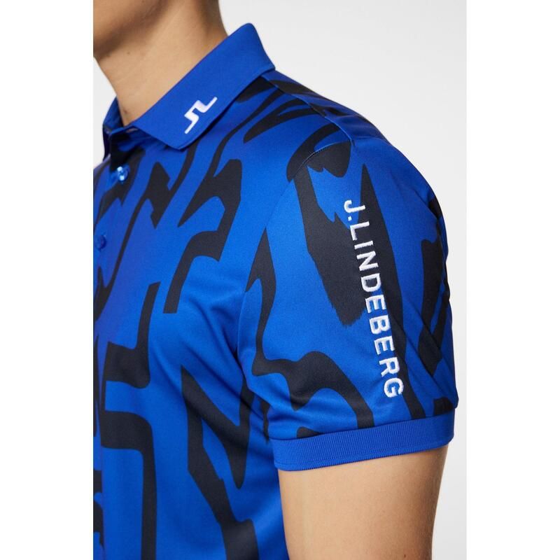 ジェイリンドバーグゴルフ メンズ トップス ポロシャツ 半袖 J Lindebergolf JLG Tour Tech ShortSleeve Performance Polo Shirt G Bridge Blue ブルー