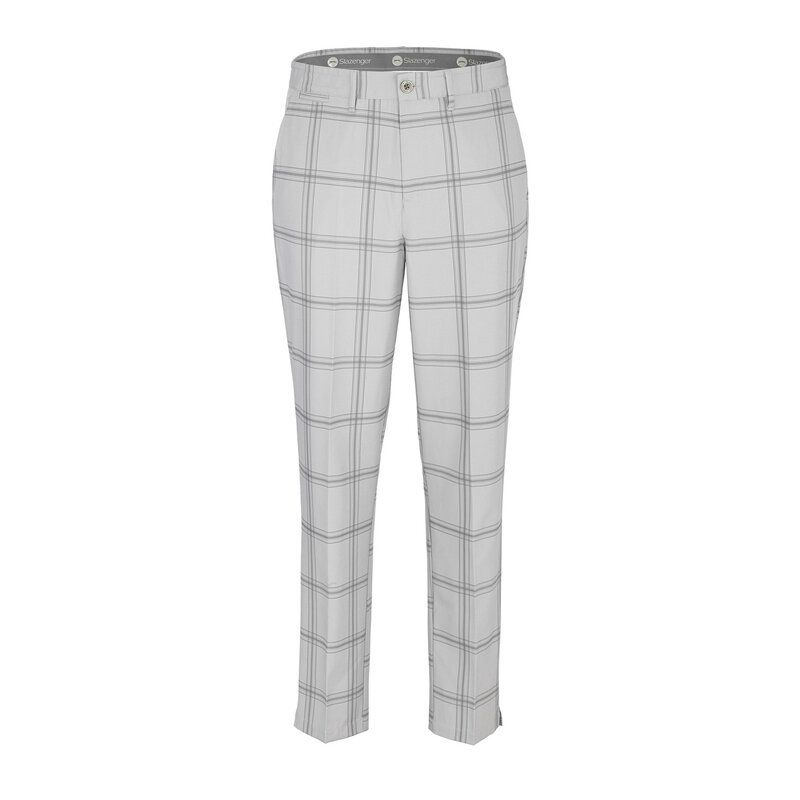 スラセンジャー メンズ ボトムス カジュアルパンツ パンツ Slazenger Check Golf Trousers Mens Grey グレー