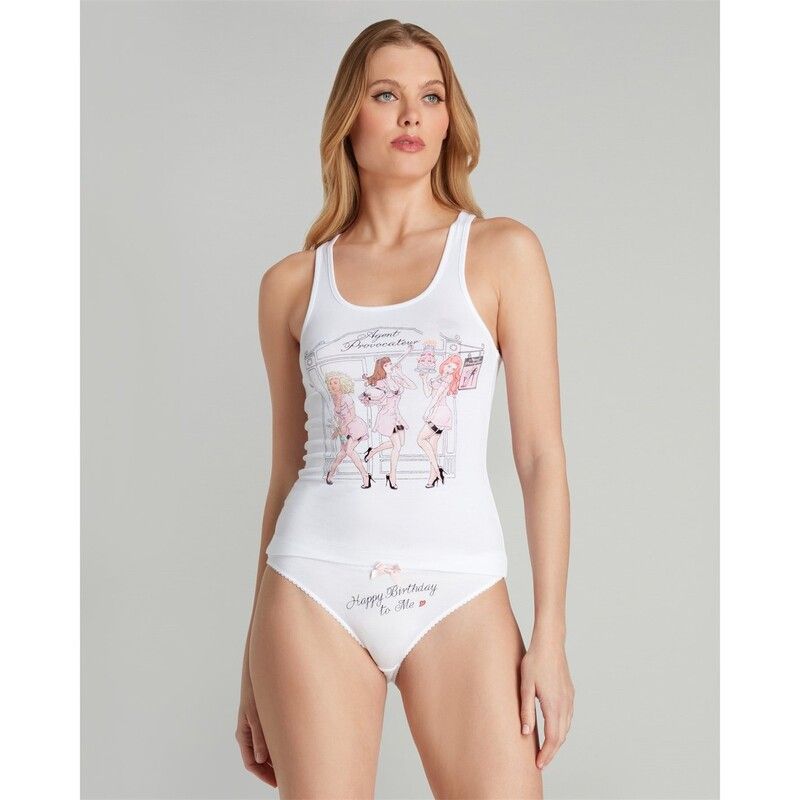 エージェントプロヴォケイター レディース アンダーウェア ナイトウェア Agent Provocateur 30TH GURTY Brief WhiteMulti ホワイト