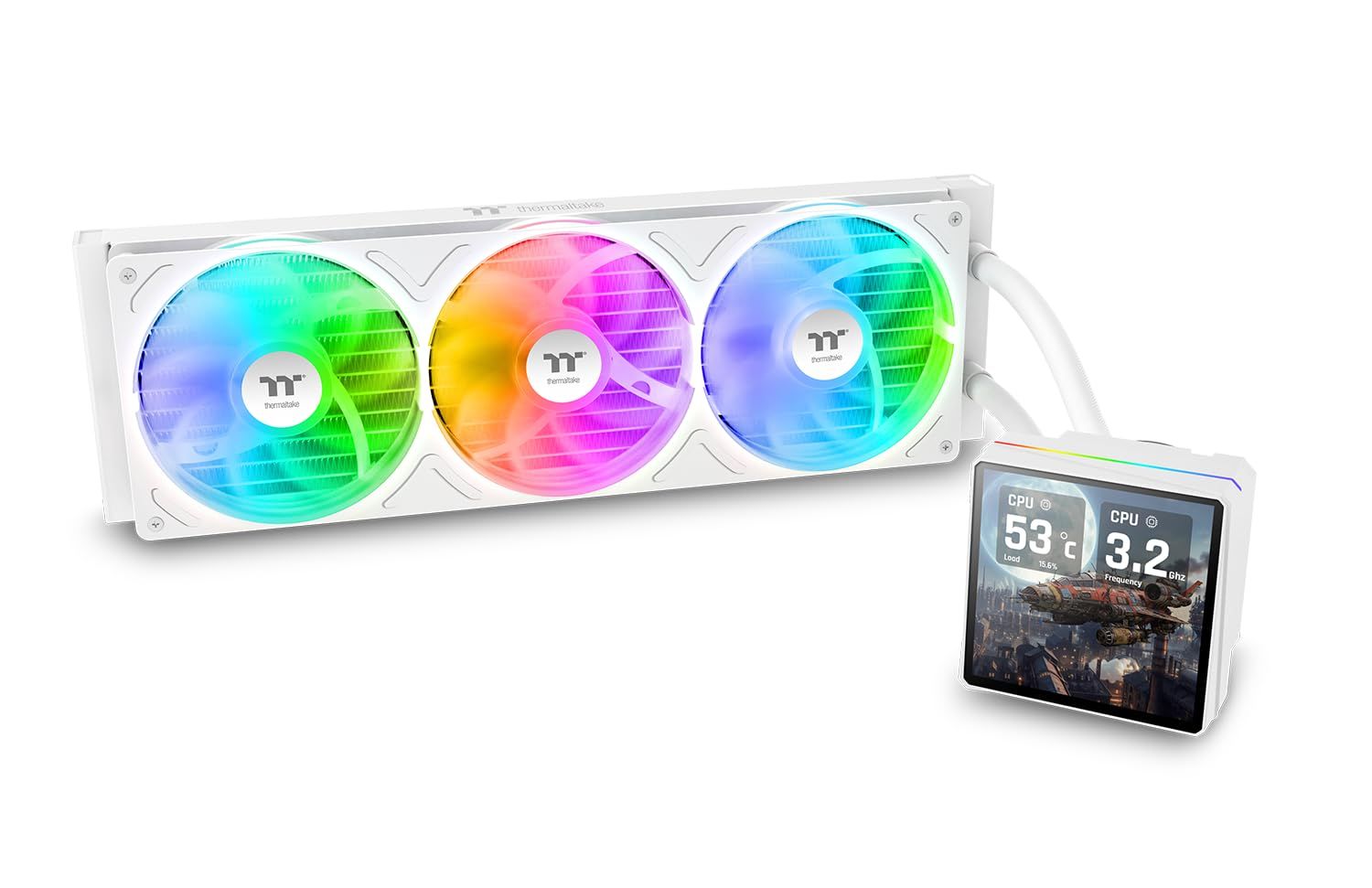 新品 Thermaltake TH360 V3 Ultra ARGB Sync Snow All-In-One Liquid Cooler オールインワン 360mm 水冷CPUクーラー CL-W476-PL12SW-A FN2674