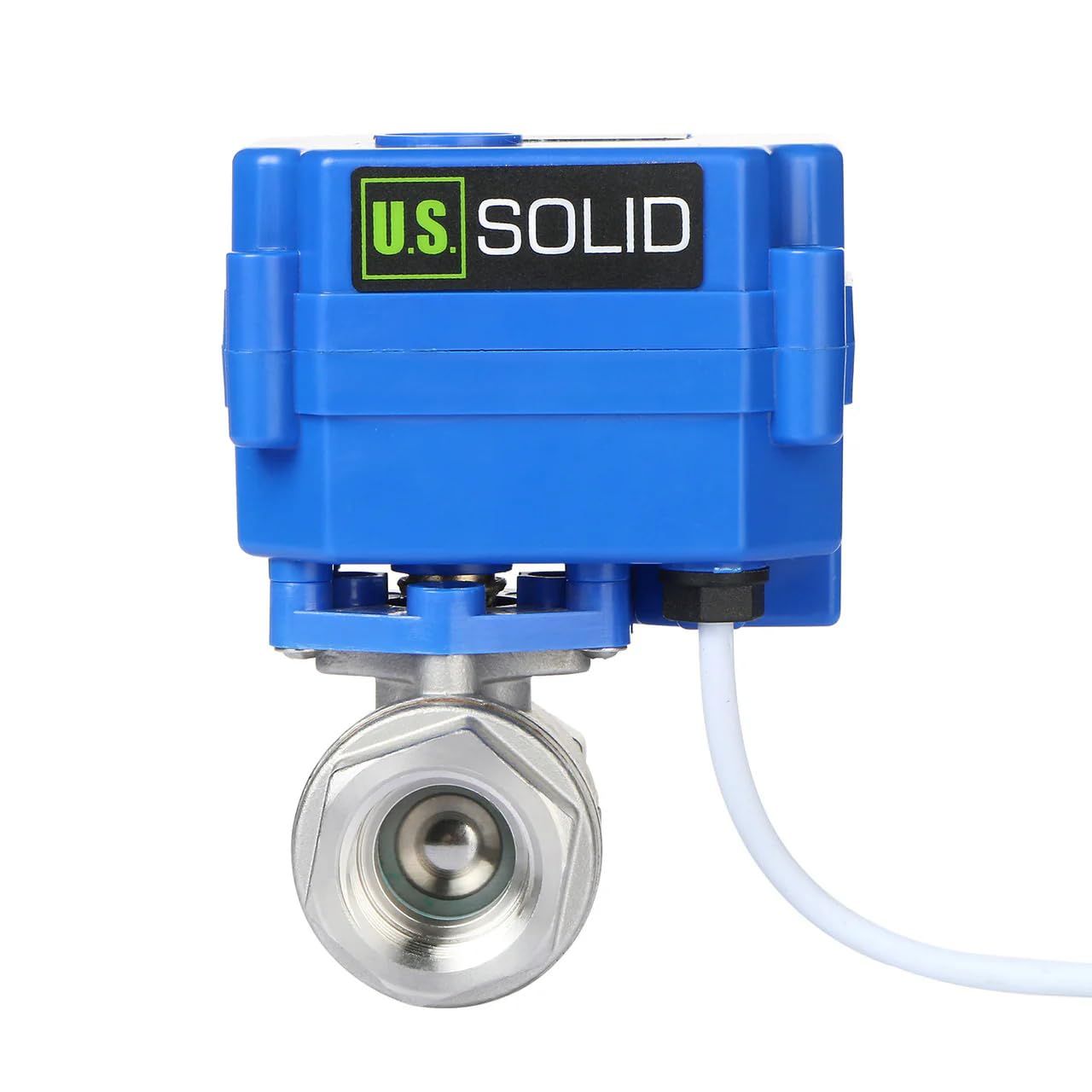 新品 U.S. Solid 電動ボールバルブ 9-24V AC/DC 電気ボール弁、2線自動復帰、フルボア、ノーマルオープン (ステンレス鋼 飲料水に適用 Gタイプの内ネジ 1/2 DN15)