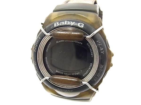 ■稼働品■ CASIO カシオ BG-395 Baby-G SS クォーツ 10気圧防水 腕時計 ウォッチ メンズ カーキ系×グリーン系 DM9891