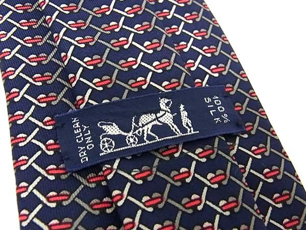 □極美品□ HERMES エルメス シルク100% 総柄 ネクタイ ビジネス 紳士