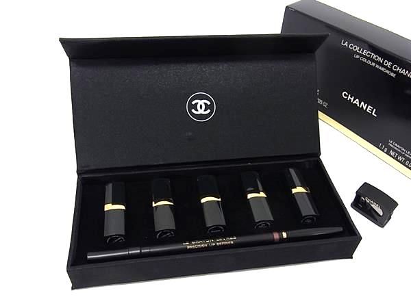 CHANEL アイライナーとリップのセット □極美品□ CHANEL シャネル LA COLLECTION LIP COLOR WARDROBE