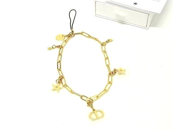 ■美品■ ChristianDior クリスチャンディオール スター 星 ストラップ キーホルダー チャーム レディース DN2218