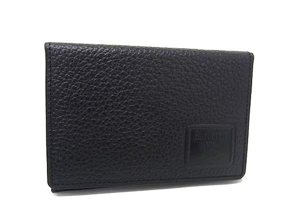 ■美品■ Burberrys バーバリーズ レザー カードケース カード入れ 名刺入れ メンズ ブラック系 DN2392