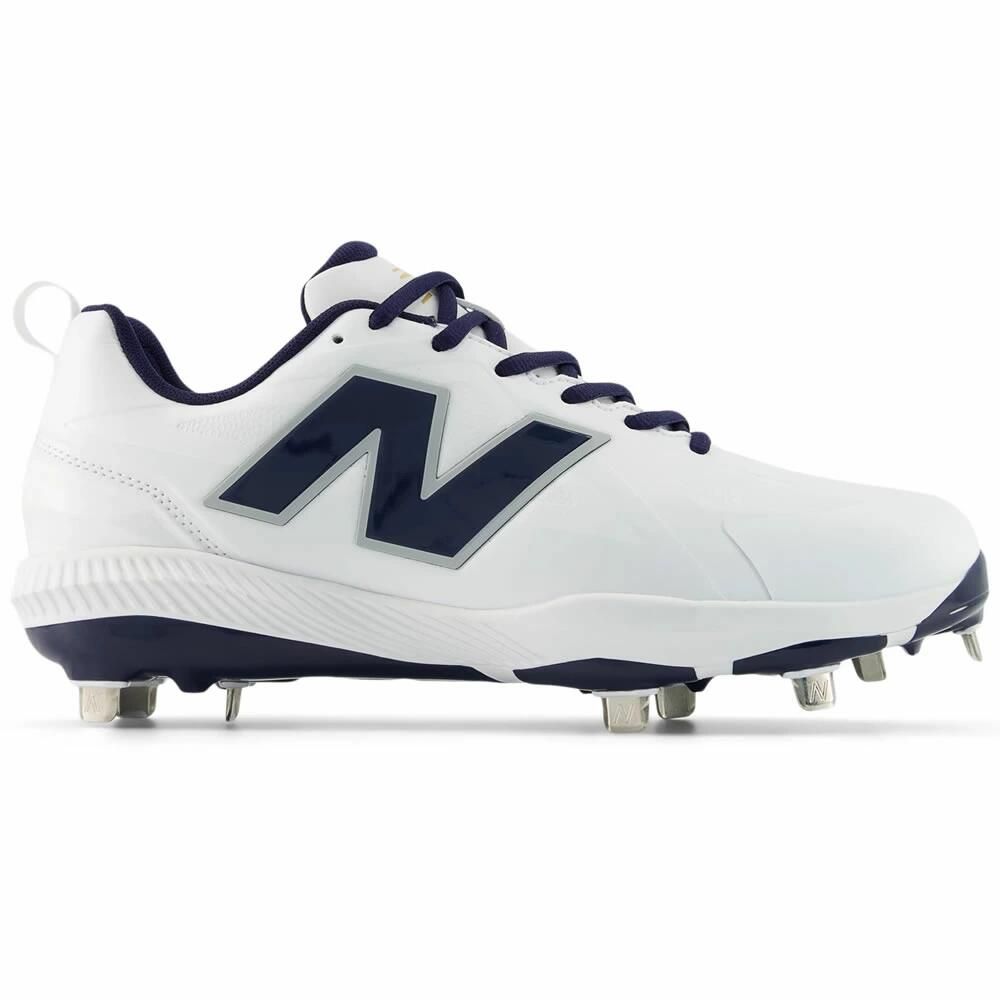 【P加工不可】New Balance ニューバランス 野球 金具スパイク 4E 1000 V1 Metal ホワイト ネイビー FuelCell ワイド 幅広 ベースボール スパイク m100044x 28.5