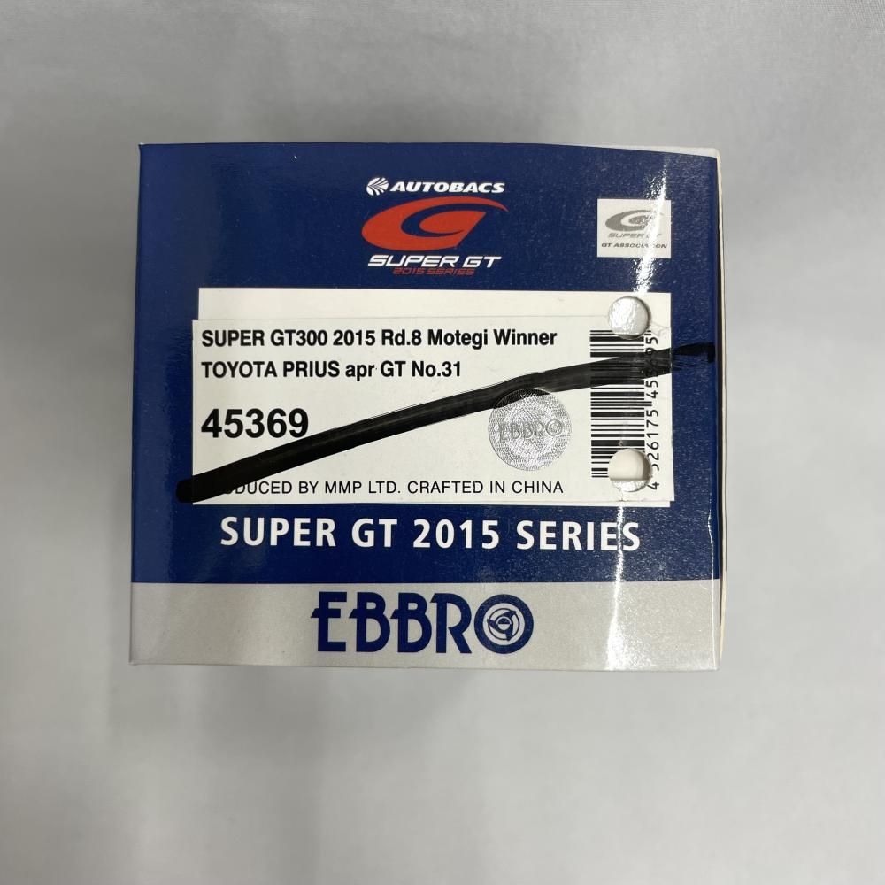 中古】1/43 ｴﾌﾞﾛ TOYOTA PRIUS apr GT SUPER GT300 2015 Rd.8 Motegi