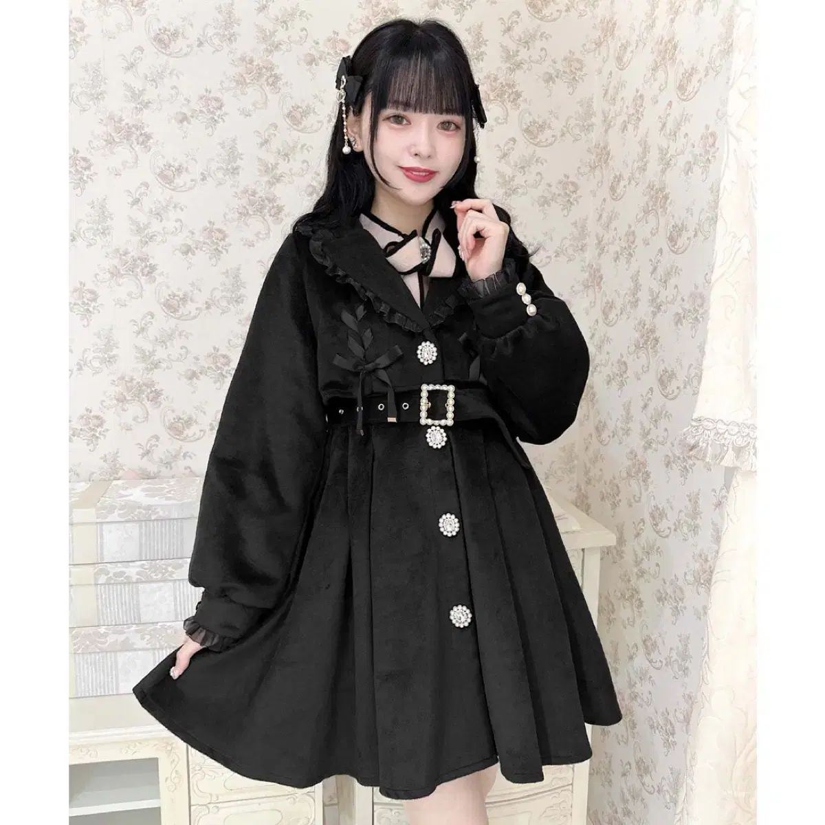 ロジータ トレンチ コート ブラック リズリサ ディアマイラブ シークレットハニー マズ ノエミー