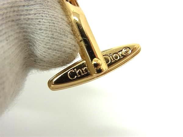 □美品□ ChristianDior ディオール ラインストーン カフリンクス