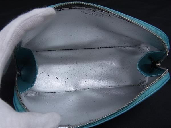 ■極美品■ TIFFANY＆Co ティファニー レザー マルチポーチ マルチケース 小物入れ レディース テファニーブルー DN3244
