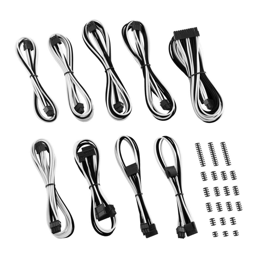 新品 CableMod C-Series Classic ModMesh Sleeved Cable Kit for Corsair RM Black Label/RMi/RMX (Black + White) 8,803円