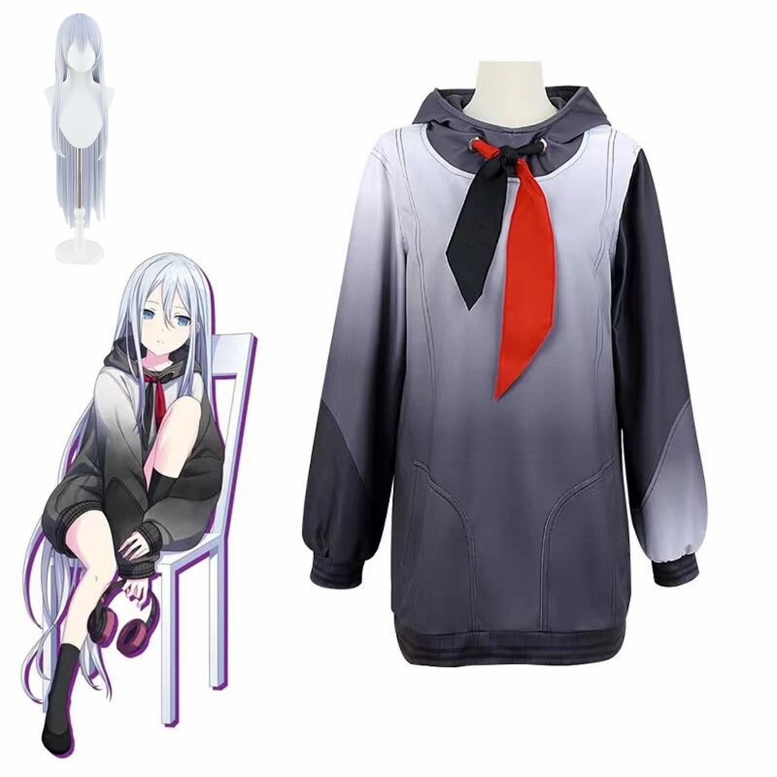 新品 [XSLSLCOS] 宵崎 奏 コスプレ 衣装 ウィッグ よいさき かなで コスプレ ウィッグ 日常服 私服 演出服 アニメ 祭り ハロウィン クリスマス 学園祭 文化祭 仮装 (宵崎 奏+ウィッグS)