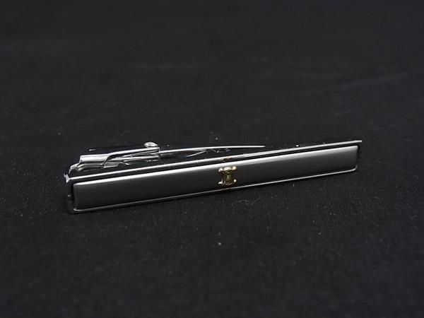 CELINE セリーヌ マカダム SV925 タイクリップ ネクタイピン アクセサリー ビジネス 紳士 メンズ シルバー系 DN3512