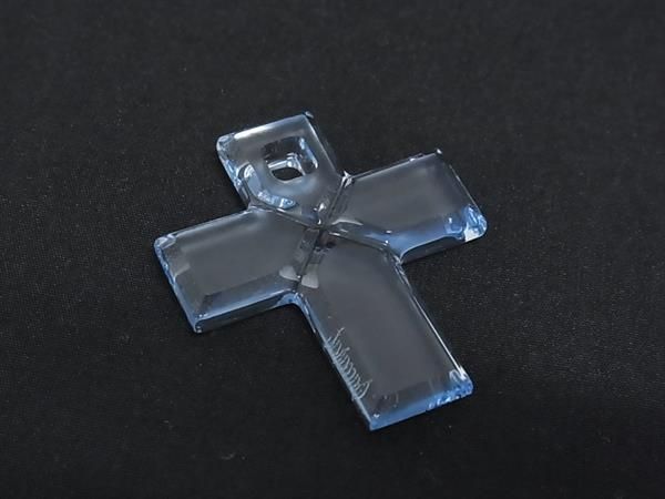 Baccaratバカラ クリスタル クロス ネックレス □極美品□ Baccarat バカラ クリスタルガラス クロス トップのみ