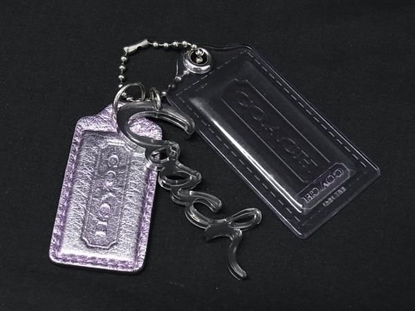 COACH コーチ バッグチャーム キーホルダー アクセサリー レディース ライトパープル系 DN4318