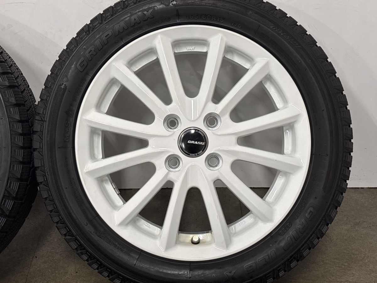 バリ溝】QRASIZ VS6 15in 4.5J +45 PCD100 グリップマックス GRIP ICE