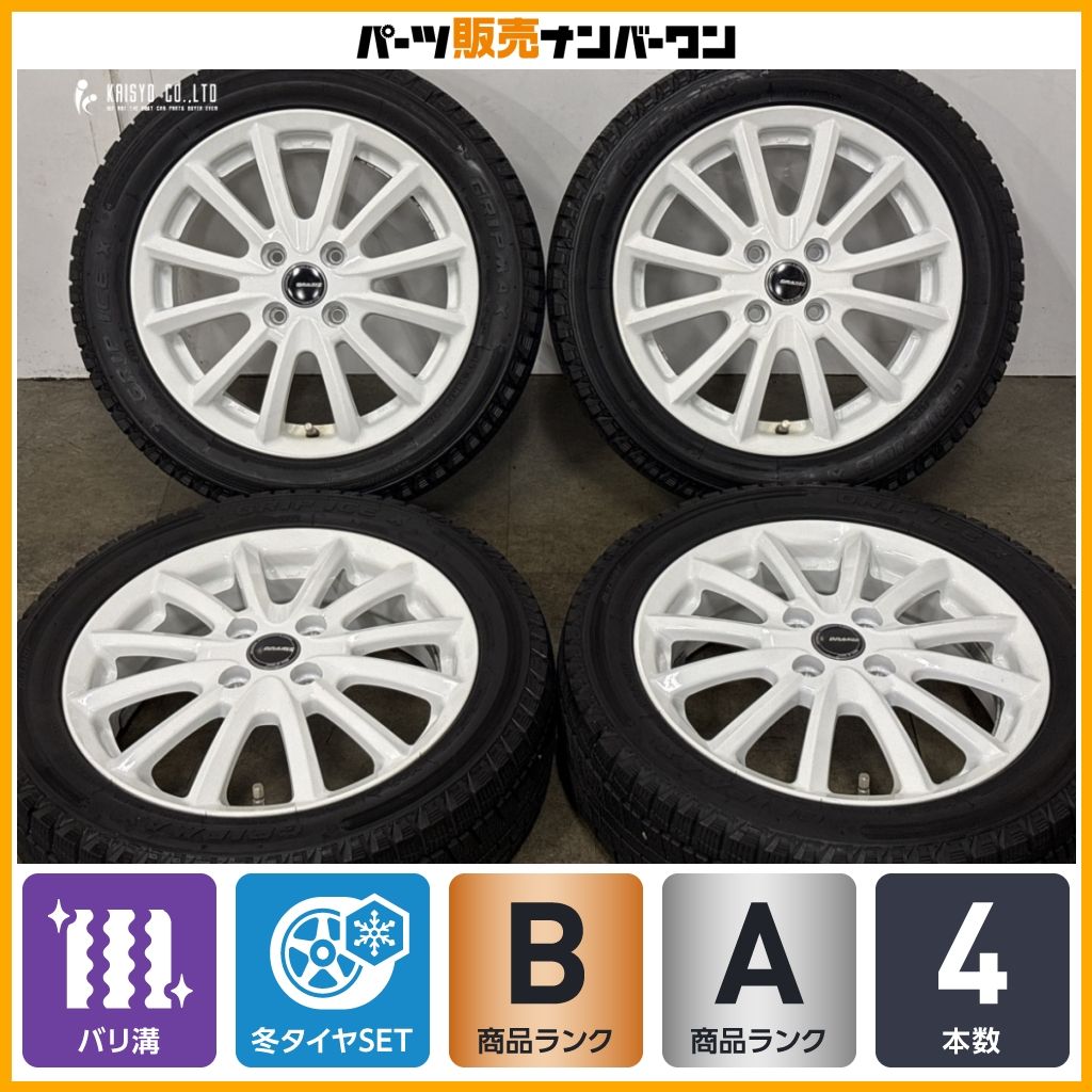 バリ溝】QRASIZ VS6 15in 4.5J +45 PCD100 グリップマックス GRIP ICE
