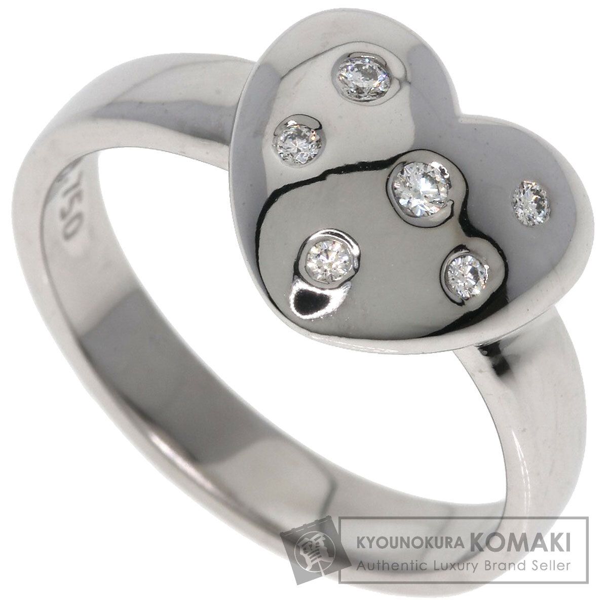 TIFFANY&Co. ティファニー ドッツ ハート ダイヤモンド リング・指輪 K18WG レディース [中古]