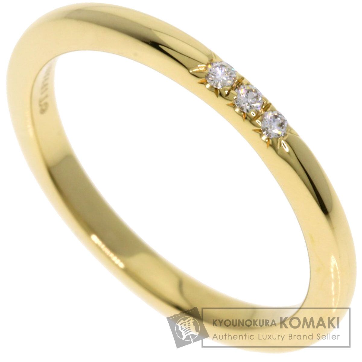 TIFFANY&Co. ティファニー フォーエバー バンド 3P ダイヤモンド リング・指輪 K18YG レディース [中古]
