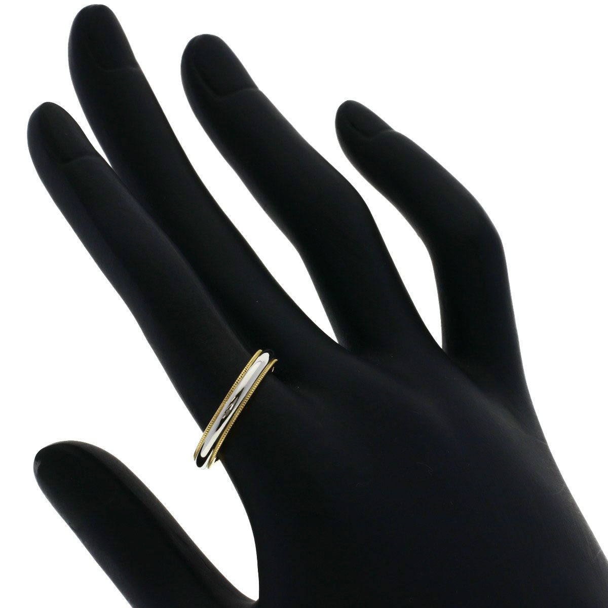TIFFANY&Co. ティファニー ミルグレイン リング・指輪 PT950 K18YG