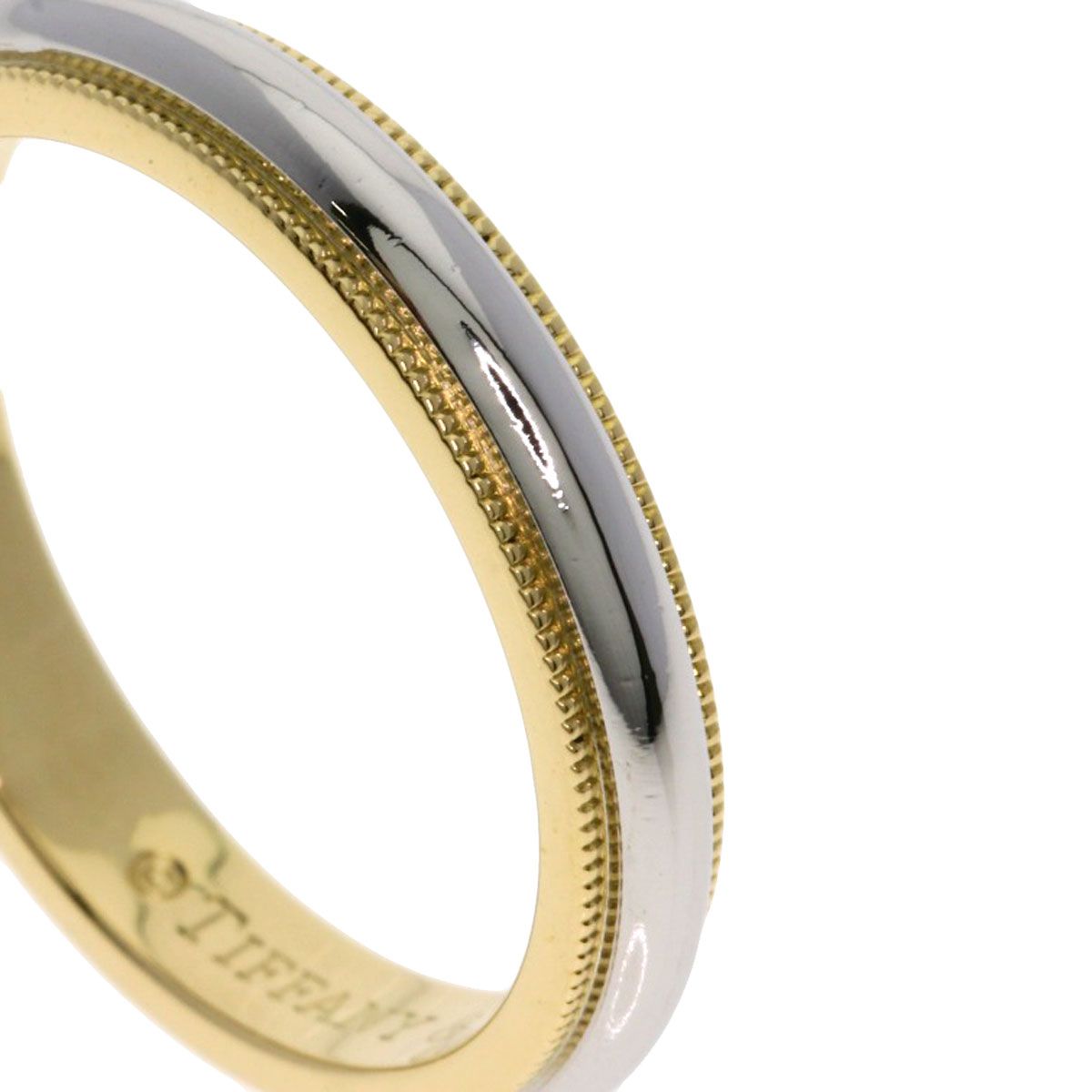 TIFFANY&Co. ティファニー ミルグレイン リング・指輪 PT950 K18YG