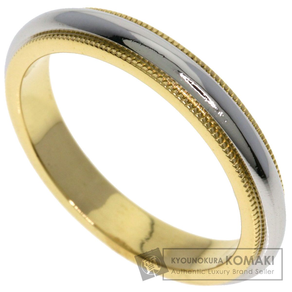 TIFFANY&Co. ティファニー ミルグレイン リング・指輪 PT950 K18YG レディース [中古]