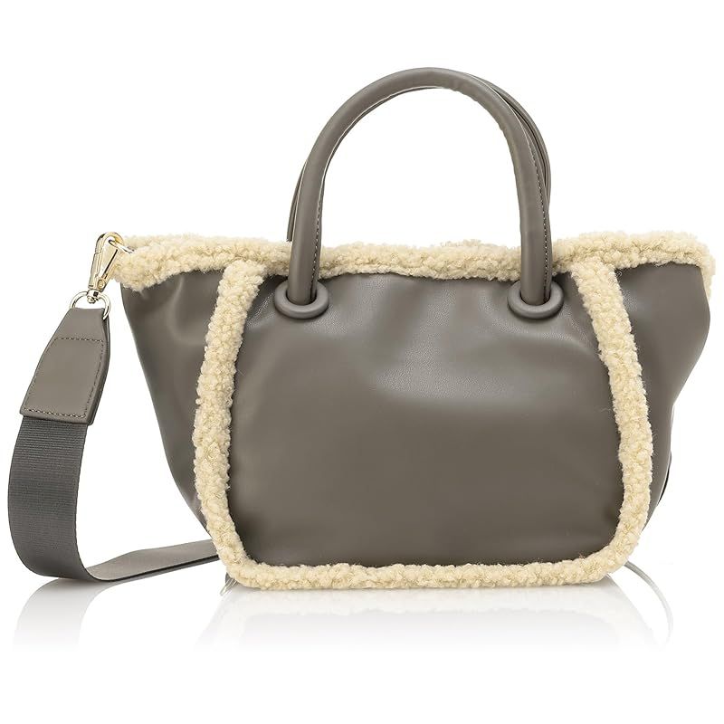 【新品】 [カシェリエ] F/LEATHER×BOA 2WAY SHOULDER 57-1071GRAY