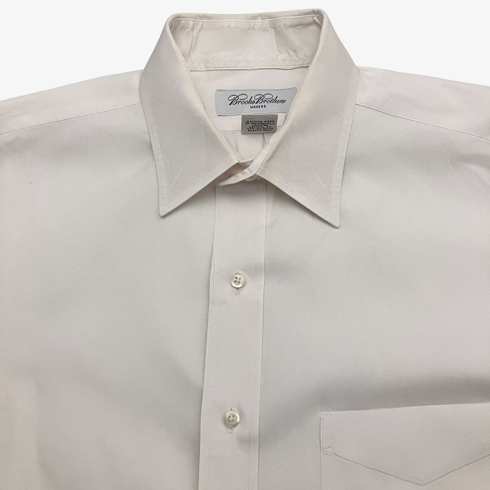 MAKER’S ブルックスブラザーズ Brooks Brothers【16 1/2-33 / 2XL相当】USA製 アメリカ製 90's-00's ドレスシャツ ホワイト メンズ 長袖 古着 ビジネス